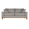 Sofá 3 Lugares Confortável com Base Resistente Madeira Linho Cor:cinza Claro - 3
