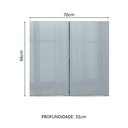 Ver imagem 3 de Armário Aéreo 70 cm 2 Portas Rustic/Cinza Lux Madesa