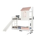 Ver imagem 7 de Beliche Montessoriano Club House Sweet com Escorregador Casatema MadeiraOriginals Branco/Rosa
