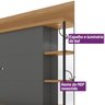 Estante Home para TV até 60 Polegadas 2 Portas 4 Prateleiras Spot Led Salvador Linea Brasil - 7
