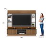 Estante Home para TV até 60 Polegadas 2 Portas 4 Prateleiras Spot Led Salvador Linea Brasil - 6