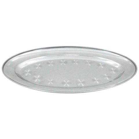 Kit 4 Bandejas Oval em Aço Inox 29cm