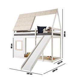 Cama Alta Cabana Noopy com Escorregador Casatema - 9