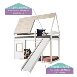Beliche Montessoriano Cabana Noopy com Escorregador Casatema - 3