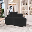 Ver imagem 6 de Kit 02 Sofás Orgânicos Living Bob 145cm 02 Lugares com 02 Almofadas Bouclê Preto - Desk Design