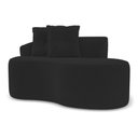 Ver imagem 2 de Kit 02 Sofás Orgânicos Living Bob 145cm 02 Lugares com 02 Almofadas Bouclê Preto - Desk Design