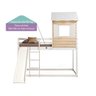 Cama Alta Infantil Club House Wood com Escorregador Casatema MadeiraOriginals - 3