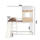Ver mais imagens de Cama Alta Infantil Club House Wood com Escorregador Casatema MadeiraOriginals Branco/Marrom