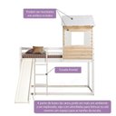 Ver imagem 5 de Cama Alta Infantil Club House Wood com Escorregador Casatema MadeiraOriginals Branco/Marrom