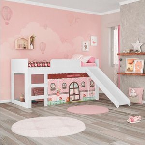 Cama Infantil com Escorregador Doce Casinha Joy