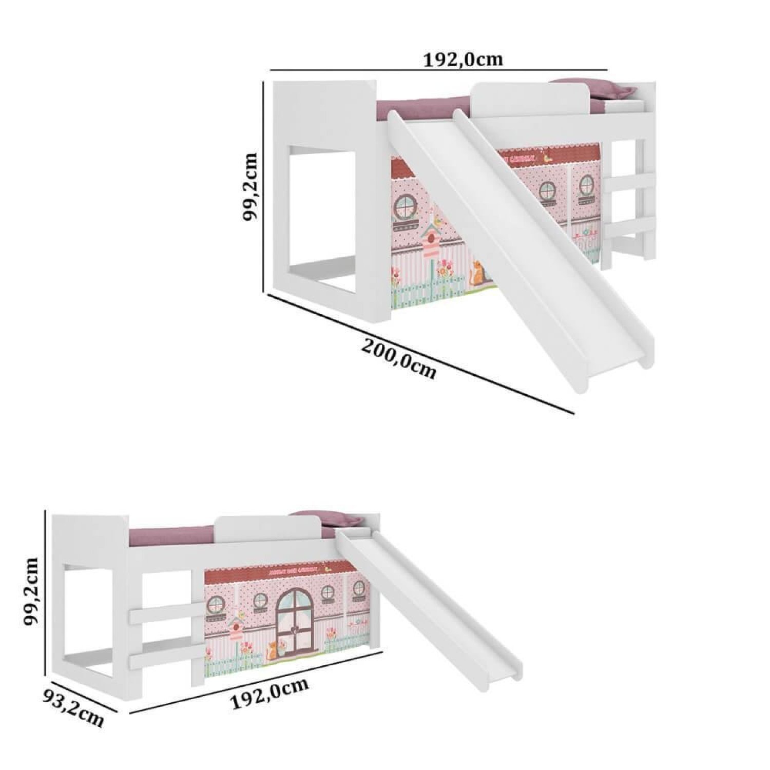 Cama Infantil com Escorregador Doce Casinha Joy - 5