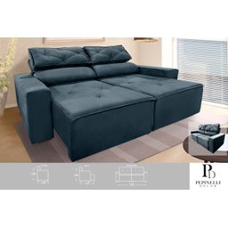 Sofá 2 Lugares Retrátil 1,50m com Molas – Estofado Slim e Confortável - 2
