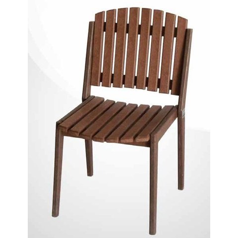 Cadeira Premium em Madeira Plástica Lanci 100% Reciclada 50cm / Lc-05 Lanci Madeira Plástica Azul