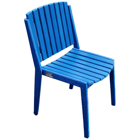 Cadeira Premium Azul em Madeira Plástica 50 cm Lanci / Lc-05 Azul