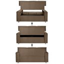 Ver imagem 5 de Sófa 3 Lugares Fixo Tokyo Veludo Marrom Castor - Speciale Home