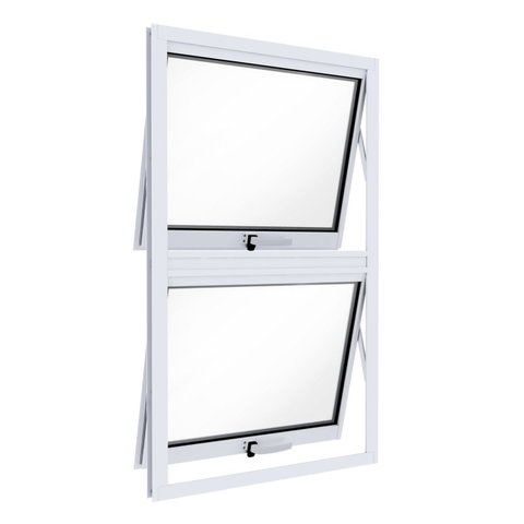 Janela de Alumínio Máximo Ar Duplo Vertical 100x60cm Lucasa Ideale Branco