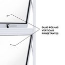 Ver imagem 5 de Janela de Alumínio Máximo Ar Duplo Vertical 100x60cm Lucasa Ideale Branco