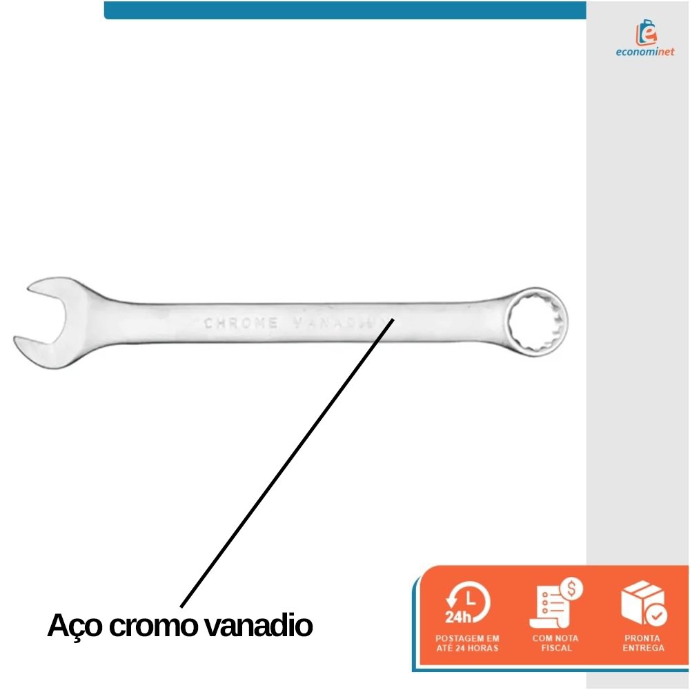 Chave de Boca Combinada em Aço Cromo Vanádio 24mm - Starfer - 4