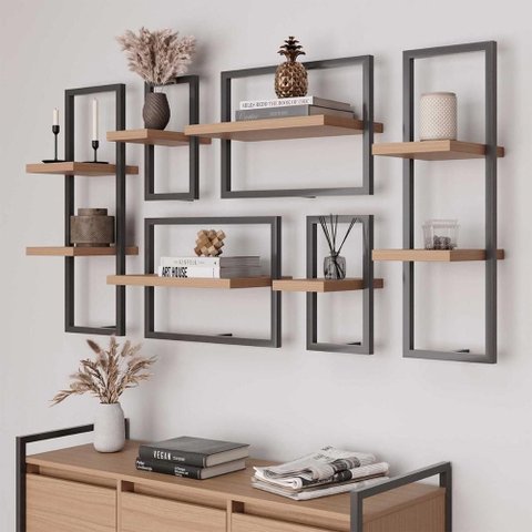 Kit de 8 Prateleiras Industrial Montana - Pleno