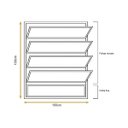 Ver imagem 4 de Vitro Basculante de Alumínio Preto 100x100 Linha 25