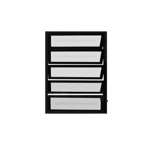 Vitro Basculante de Alumínio Preto 100x100 Linha 25