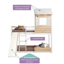 Beliche Montessoriano Club House Wood com Escorregador Casatema - 5