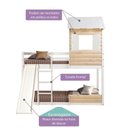 Ver imagem 5 de Beliche Montessoriano Club House Wood com Escorregador Casatema MadeiraOriginals Branco/Marrom