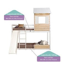 Beliche Montessoriano Club House Wood com Escorregador Casatema - 3