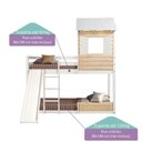 Ver imagem 3 de Beliche Montessoriano Club House Wood com Escorregador Casatema MadeiraOriginals Branco/Marrom