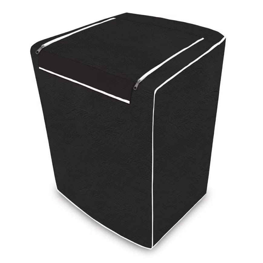 Capa Máquina Lavar Roupas Ziper 12 13 14 15 Kg Brastemp Electrolux Consul Preto/g