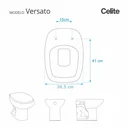 Ver imagem 3 de Assento Sanitário em MDF Versato Branco para bacia Celite