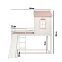 Ver imagem 7 de Cama Alta Infantil Club House Sweet com Escorregador Casatema MadeiraOriginals Branco/Rosa