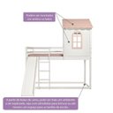 Ver imagem 5 de Cama Alta Infantil Club House Sweet com Escorregador Casatema MadeiraOriginals Branco/Rosa