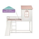 Ver imagem 3 de Cama Alta Infantil Club House Sweet com Escorregador Casatema MadeiraOriginals Branco/Rosa