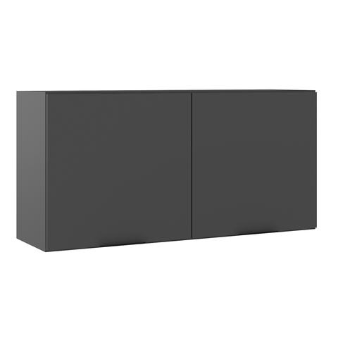 Armário Aéreo 120 cm 2PT MDP Etna Cor Grafite - Poliman Móveis