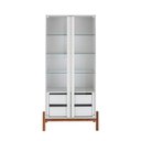 Ver imagem 7 de Cristaleira 2 Portas 3 Prateleiras de Vidro 2 Gavetas Tiê CabeCasa MadeiraOriginals