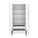 Ver mais imagens de Cristaleira 2 Portas 3 Prateleiras de Vidro 2 Gavetas Tiê CabeCasa MadeiraOriginals