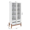 Ver imagem 2 de Cristaleira 2 Portas 2 Gavetas MDF Tiê CabeCasa MadeiraOriginals