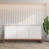 Buffet TIê 2 Gavetas 3 Portas 168cm Pés em Madeira Maciça CabeCasa MadeiraOriginals Offwhite - 1