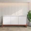 Ver imagem 1 de Buffet 3 Portas 2 Gavetas Tiê CabeCasa MadeiraOriginals Offwhite