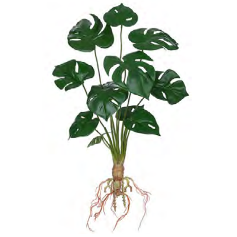 Planta Árvore Artificial Costela de Adão Toque C/raiz Verde 48cm