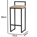 Ver imagem 3 de Banqueta Alta Estofada Suede Pietra Base Preta House Móveis:bege