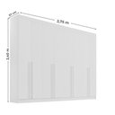 Ver imagem 2 de Guarda Roupa Casal 8 Portas Ripado 8 Gavetas sem Pés Daymont - D' Doro Cinamomo/off White/ripado