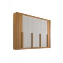 Ver imagem 1 de Guarda Roupa Casal 8 Portas Ripado 8 Gavetas sem Pés Daymont - D' Doro Cinamomo/off White/ripado