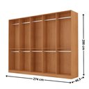 Ver imagem 3 de Guarda Roupa Casal Everest 100 Mdf 10 Portas e 10 Cabideiros Moderna Mobília
