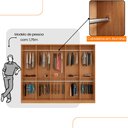 Ver imagem 7 de Guarda Roupa Casal Everest 100 Mdf 10 Portas e 10 Cabideiros Moderna Mobília