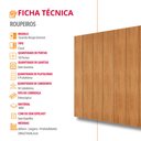 Ver imagem 5 de Guarda Roupa Casal Everest 100 Mdf 10 Portas e 10 Cabideiros Moderna Mobília
