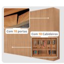 Ver imagem 4 de Guarda Roupa Casal Everest 100 Mdf 10 Portas e 10 Cabideiros Moderna Mobília