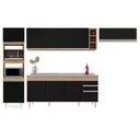 Ver imagem 6 de Armário de Cozinha Modulada 5 Peças CP18 com Pia Inox Castanho/Preto - Lumil Lumil Móveis