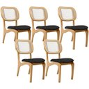 Ver imagem 1 de Kit 5 Cadeiras para Sala de Jantar Estofada e Tela Mariah L02 Linho Chumbo